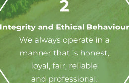 2 Integrity and Ethical Behaviour We always operate in a  manner that is honest,  loyal, fair, reliable  and professional.